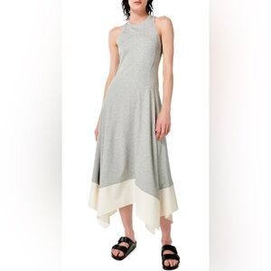 Sweaty Betty Drift Racer Sleeveless Knit Midi Dress Light Marled Grey Small